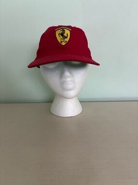 Ferrari Scuderi Headmaster Red Adjustable Baseball Cap with Shield Logo One Size
